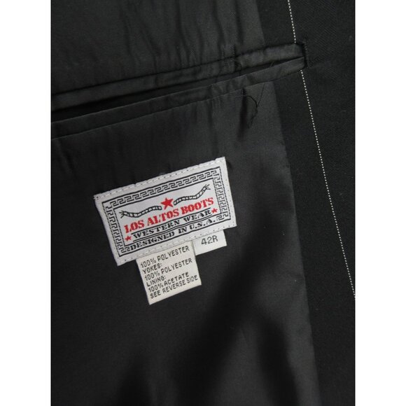 Los Altos Boots Sport Coat 42 Blazer Western Wear Pinstripe Cowboy * - Picture 12 of 13